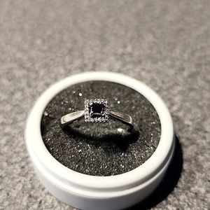 Kay Jewelers promise ring diamond and black stone